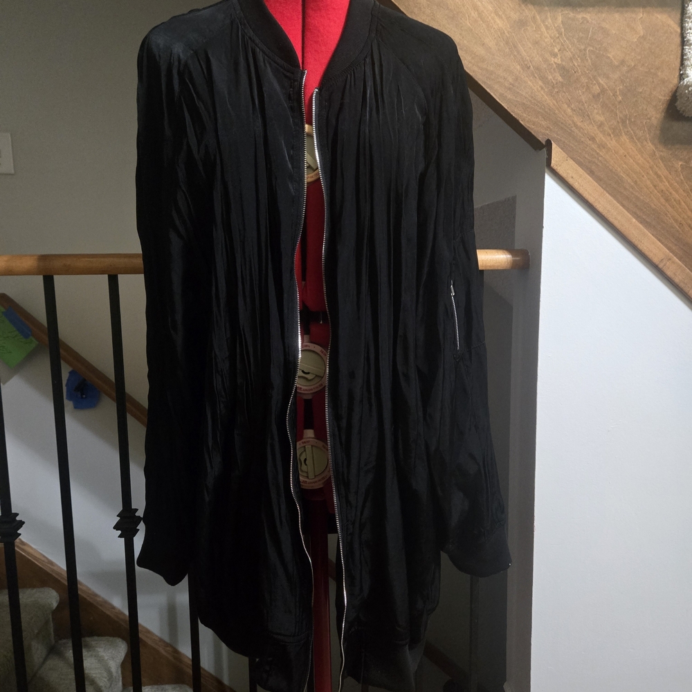 Charlotte Russe Black Bomber Jacket